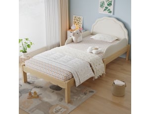 Lit simple 90x200 cm <strong>MAISENTIEL</strong>  <strong></strong> coloris bicolore