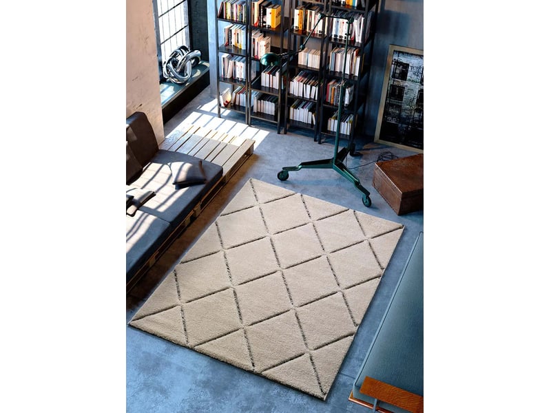  Tapis atticgo swansea 80x150 cm, rectangulaire blanc - polypropylène et jute Swansea 65234 - Conforama B