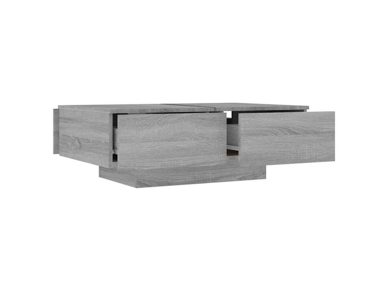  Table basse - table de salon - table à thé sonoma gris 90x60x31 cm bois d'ingénierie  - Conforama D