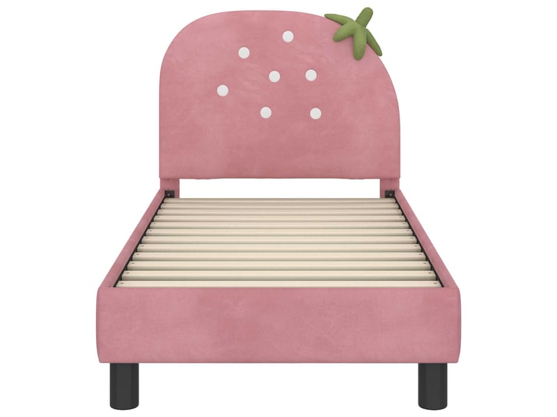  Lit simple- lit adulte -  cadre de lit pour tout-petit avec tête de lit rose 70 x 140 cm  - Conforama D