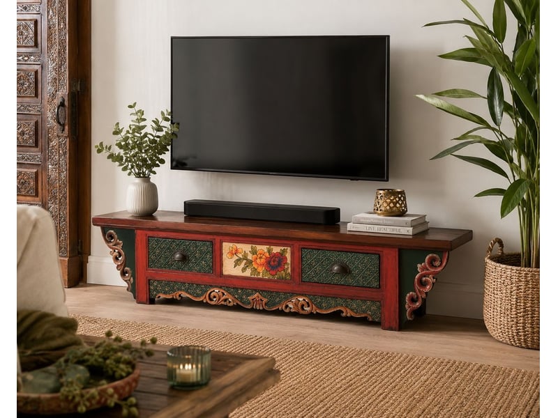  Meuble bas en bois multicolore 140x30x30 cm h  - Conforama B