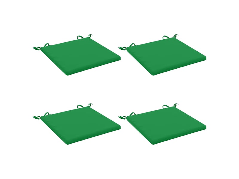  Lot de 4 coussins de siège, coussins d'assise soest 100 % polyester vert cf60607  - Conforama A