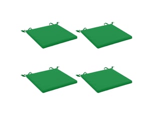 Lot de 4 coussins de siège, coussins d'assise soest 100 % polyester vert cf60607