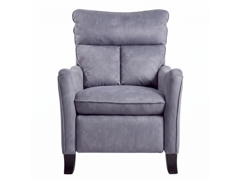  Fauteuil relax manuel tissu microfibre aspect suédine bleu - amboise AMBOISE - Conforama B