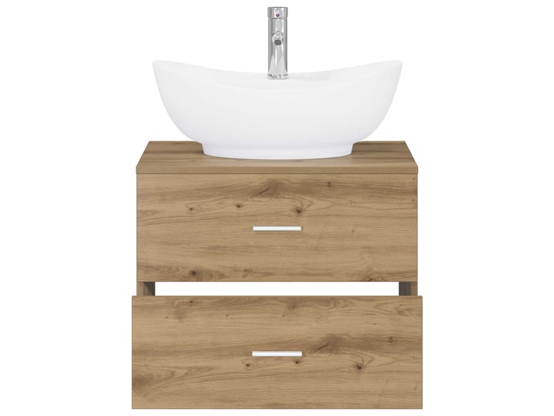  Ensemble de mobilier de salle de bain chêne artisanal cf64624  - Conforama C