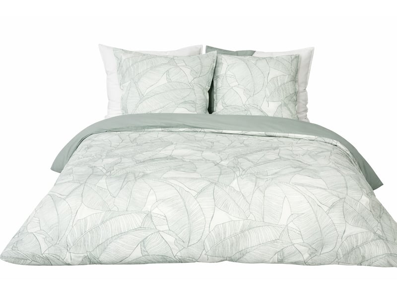 Parure de lit feuillage nature – coton lin lavé PAR_PAMPELUNE240 - Conforama B