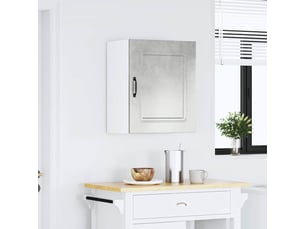 Meuble de rangement, armoire murale de cuisine kalmar en bois d'ingénierie gris béton