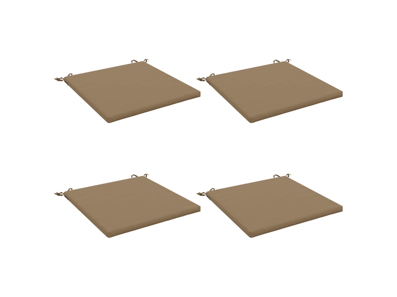  Lot de 4 coussins de siège, coussins d'assise soest 100 % polyester taupe cf60581  - Conforama A