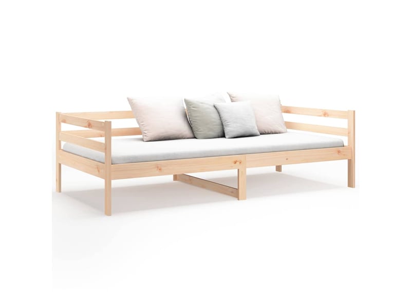 Lit simple- lit adulte - lit de jour sans matelas 80x200 cm bois de pin massif - Conforama D