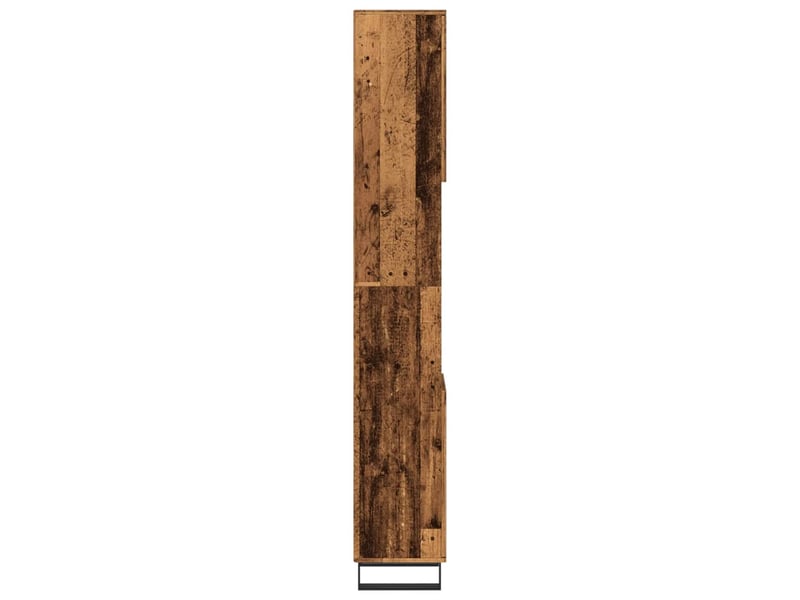 Armoire de salle de bain, meuble de rangement vieux bois 30x30x190cm bois ingénierie  - Conforama E
