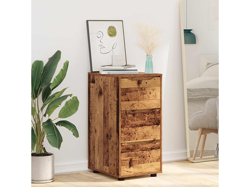  Armoire de rangement, commode de rangement 40 x 48 x 81 cm bois d'ingénierie shl2495  - Conforama E