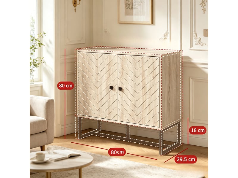  Armoire rangement modèle timeless, meuble entrée chambre salle à manger cuisine 1 pièce  - Conforama C