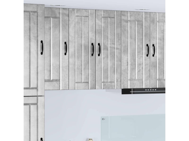  Meuble mural de cuisine | armoire de cuisine 2 pcs gris béton bois d'ingénierie shl8514  - Conforama B