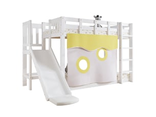 Lit mezzanine 90x200 cm <strong>MERAX</strong>  <strong>lit enfant blanc</strong> coloris blanc