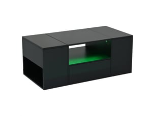 Table basse rectangulaire coloris noir LPOSPI - 50 cmx100 cm