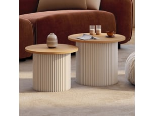 Table basse coloris beige <strong>ID MARKET</strong> <strong></strong>