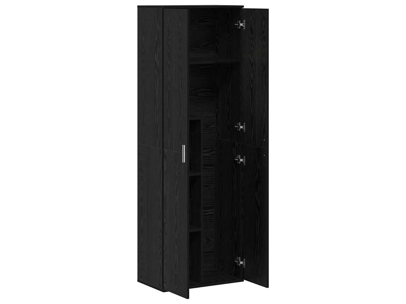  Highboard, meuble de rangement salon 60 x 35 x 180 cm bois d'ingénierie chêne noir  - Conforama E