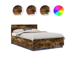 Lit 2 places 150x200 cm    coloris marron