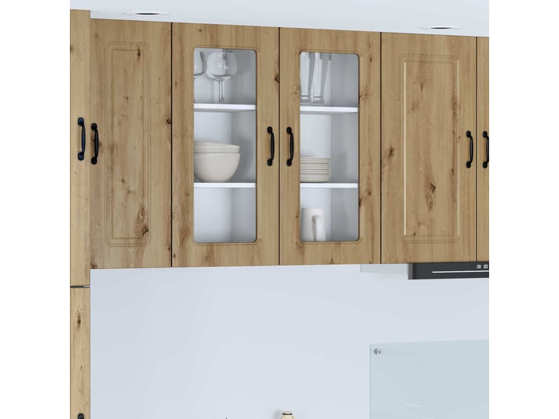  Meuble mural de cuisine | armoire de cuisine 2 pcs chêne artisanal shl3146  - Conforama B