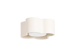 Plafonnier ovio 1 beige gx53 aluminium moderne 6x12x12cm
