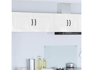 Meuble mural de cuisine, armoire de cuisine 2 pcs blanc brillant bois d'ingénierie shl4541