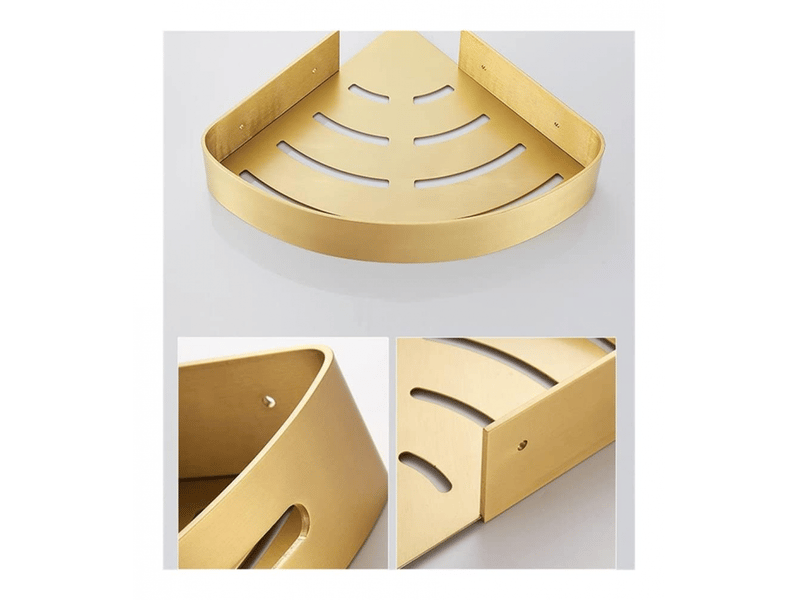  Étagère murale d'angle salle de bain - support shampoing cosmétiques antirouille - design compact et robuste - rangement douche élégant 200pcs  - Conforama D