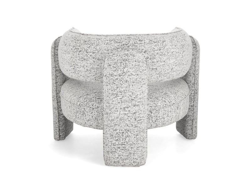  Fauteuil design moderne en tissu bizzotto aisha - gris clair  - Conforama E