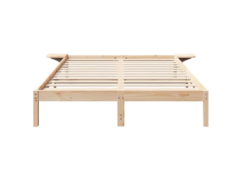  Lit double- lit adulte -  cadre de lit naturel 150 x 200 cm pin massif  - Conforama D