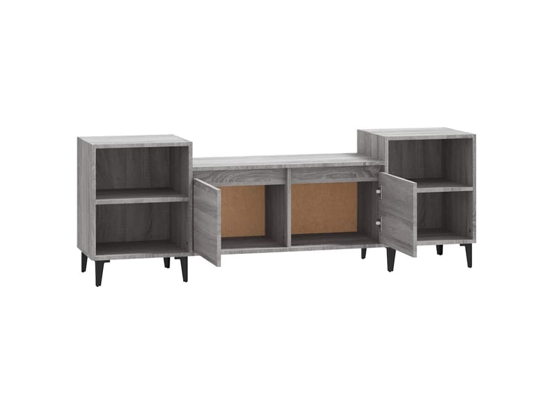  Meuble tv - banc tv - meuble de rangement sonoma gris 160x35x55 cm bois d'ingénierie  - Conforama E