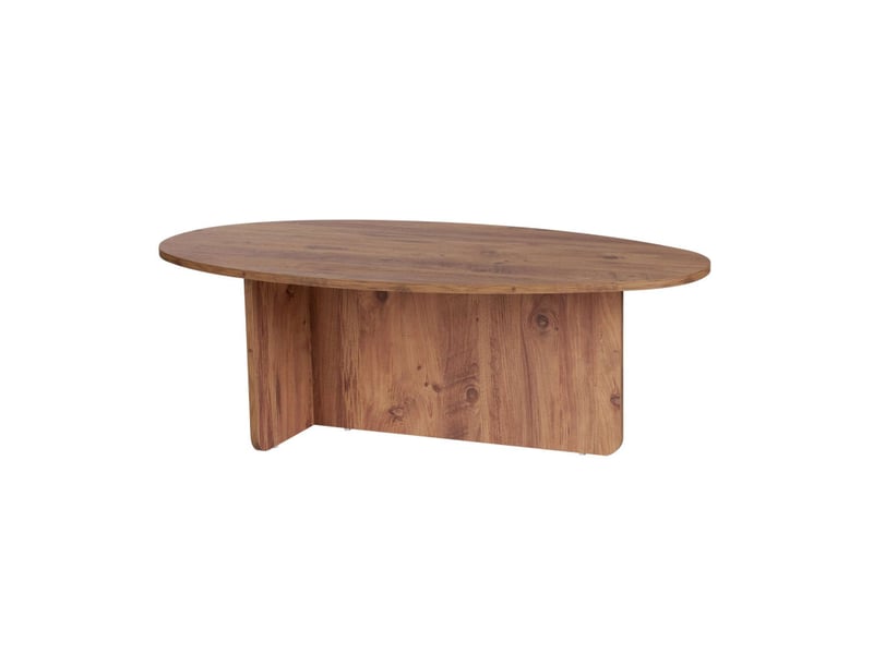 Table basse de salon en bois mdf mélaminé pin atlantique 120 x 65 x 40 cm - Conforama A