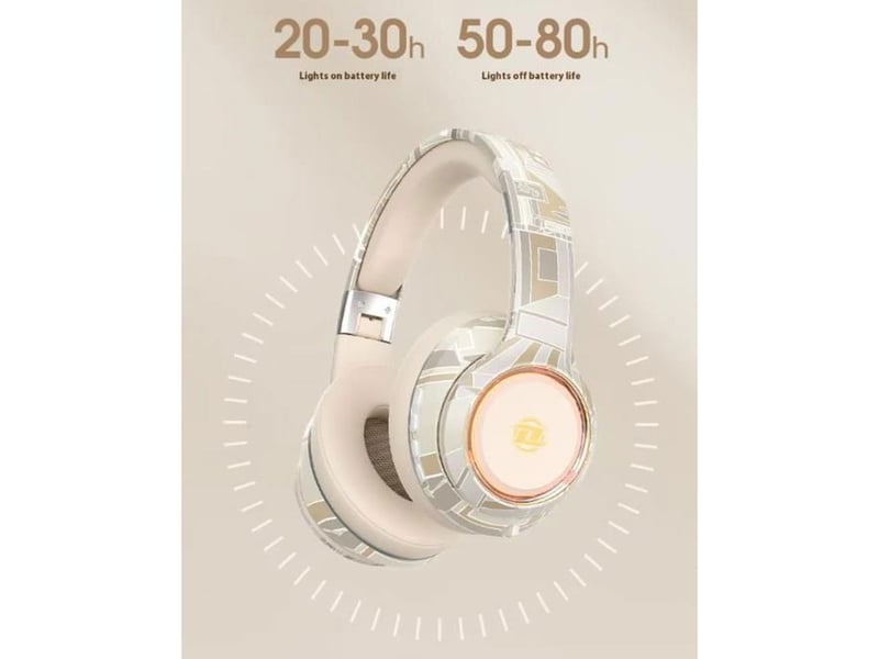  Casque audio bluetooth pliable evozen 5.3 supra-aural rgb led 40 mm micro 404400_AAANT65326_6_DROPFR - Conforama E