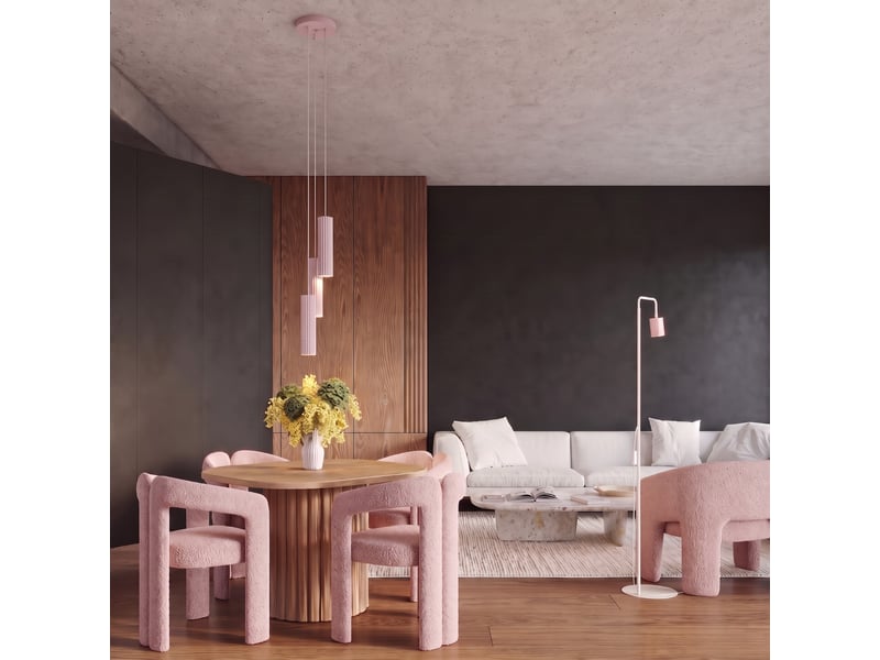  Lampadaire rayo 1 rose aluminium moderne 160x30x30cm SL.3286 - Conforama B