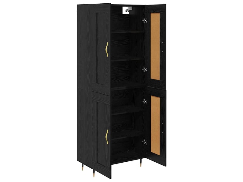  Buffet - haut armoire chêne noir 69,5 x 34 x 90 cm bois d'ingénierie  - Conforama E