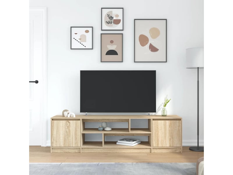  Meuble tv - banc tv - meuble de rangement chêne sonoma 188,5x41x50 cm bois d'ingénierie  - Conforama C