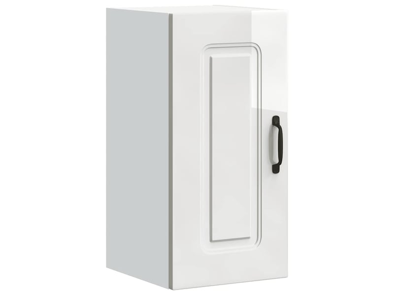 Armoire murale de cuisine kalmar blanc brillant bois ingénierie shl2949 - Conforama A