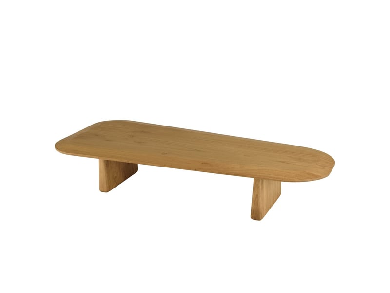  Amy - table basse organique l147xh28cm en bois de mindi  - Conforama A
