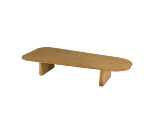 Table basse forme atypique coloris marron MACABANE  - 66 cmx147 cm