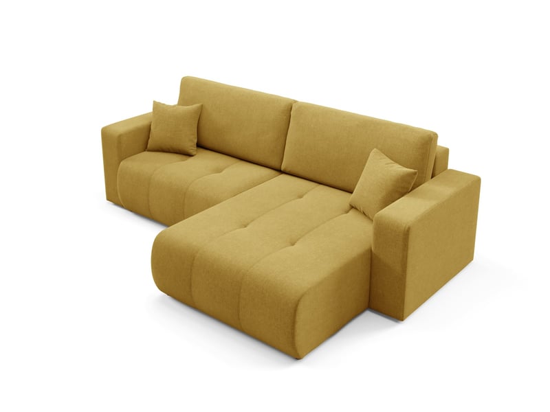  Canapé d'angle convertible molinio l jaune  - Conforama D