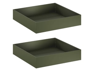 Jardinière - cache-pot de jardin 2 pcs vert olive 100 x 100 x 20 cm