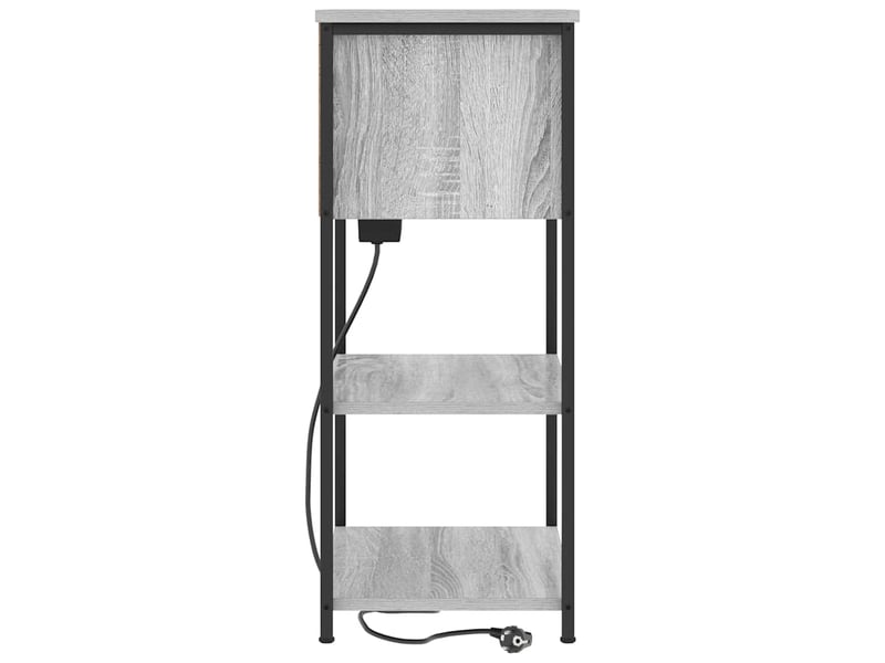 Table de chevet - cabinet de chevet - table de nuit gris sonoma 55 x 31 x 76 cm bois d'ingénierie - Conforama E
