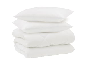 Duvet d'hiver avec oreiller 3 pcs - couette blanc microfibre