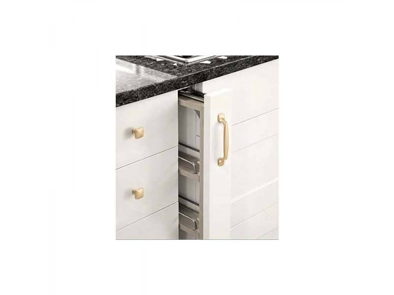  Jeu de 4 poignées pour armoire, distance entre les trous de 96 mm, pour meubles, cuisine, placards, portes, dressings, doré  - Conforama E
