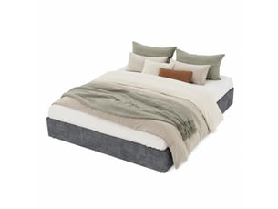 Lit coffre 160x200 cm    coloris gris