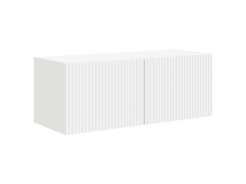  Ensemble meuble tv - banc tv - meuble de rangement 3 pcs blanc bois d'ingénierie  - Conforama E