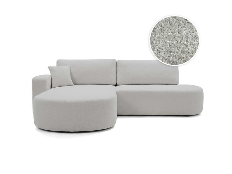  Kiara - canapé d'angle max convertible 5 places en bouclettes  - Conforama A