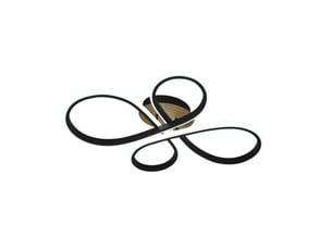 Fabrilamp bandeira, plafonnier, moderne, led, 88 w, 9680 lm, 3000-4000-6500 k, noirmadera, 12 x 60 x 43 cm