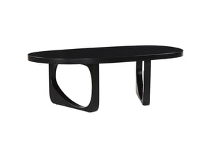 Table basse en bois de manguier massif noire 120cm nari