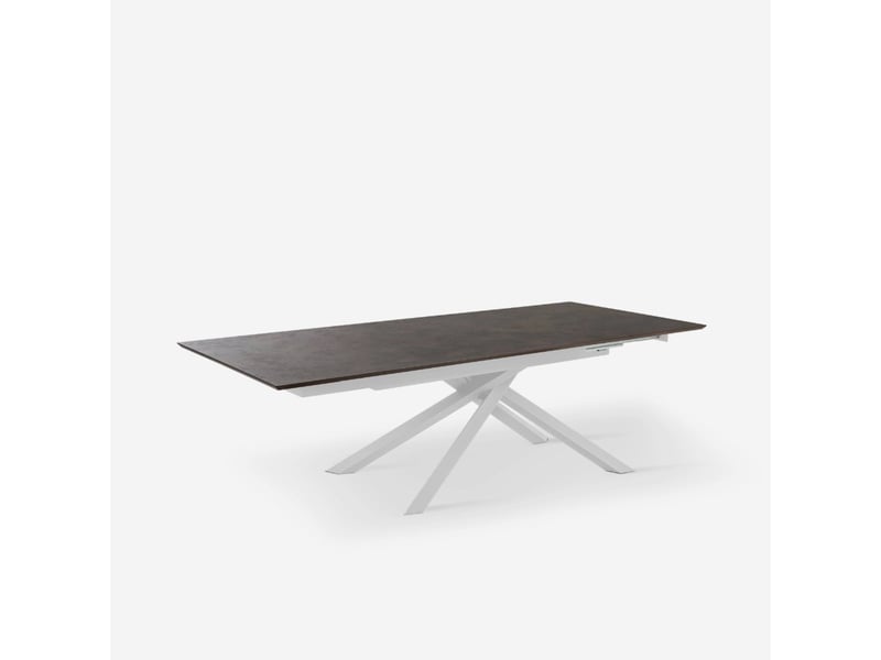  Table extensible en hpl jusqu'à 12 personnes 170270 x 90 ryder - rouiller  - Conforama D