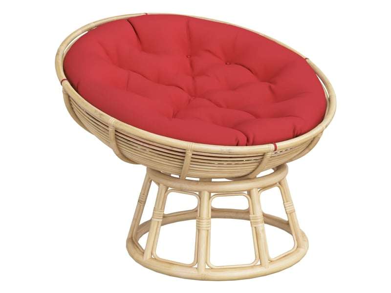  Coussin rond, coussin d'assise rouge ø 100 x11 cm tissu oxford cf56630  - Conforama C