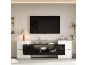 Meuble tv coloris blanc 200 cm <strong>HAUSS SPOLE</strong>  <strong></strong>